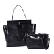 Close Out Deal - 2 Piece Set - Croc Embossed Pattern Tote Bag (Size:39x32x13x31Cm) and Crossbody Bag