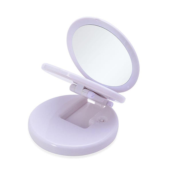 White Colour Cosmetic LED Mirror (Size 35x16.8x13 Cm) 5 x mag.