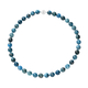 Blue Apatite Beads Necklace (Size-18.0) in Rhodium Overlay Sterling Silver 368.50 Ct.