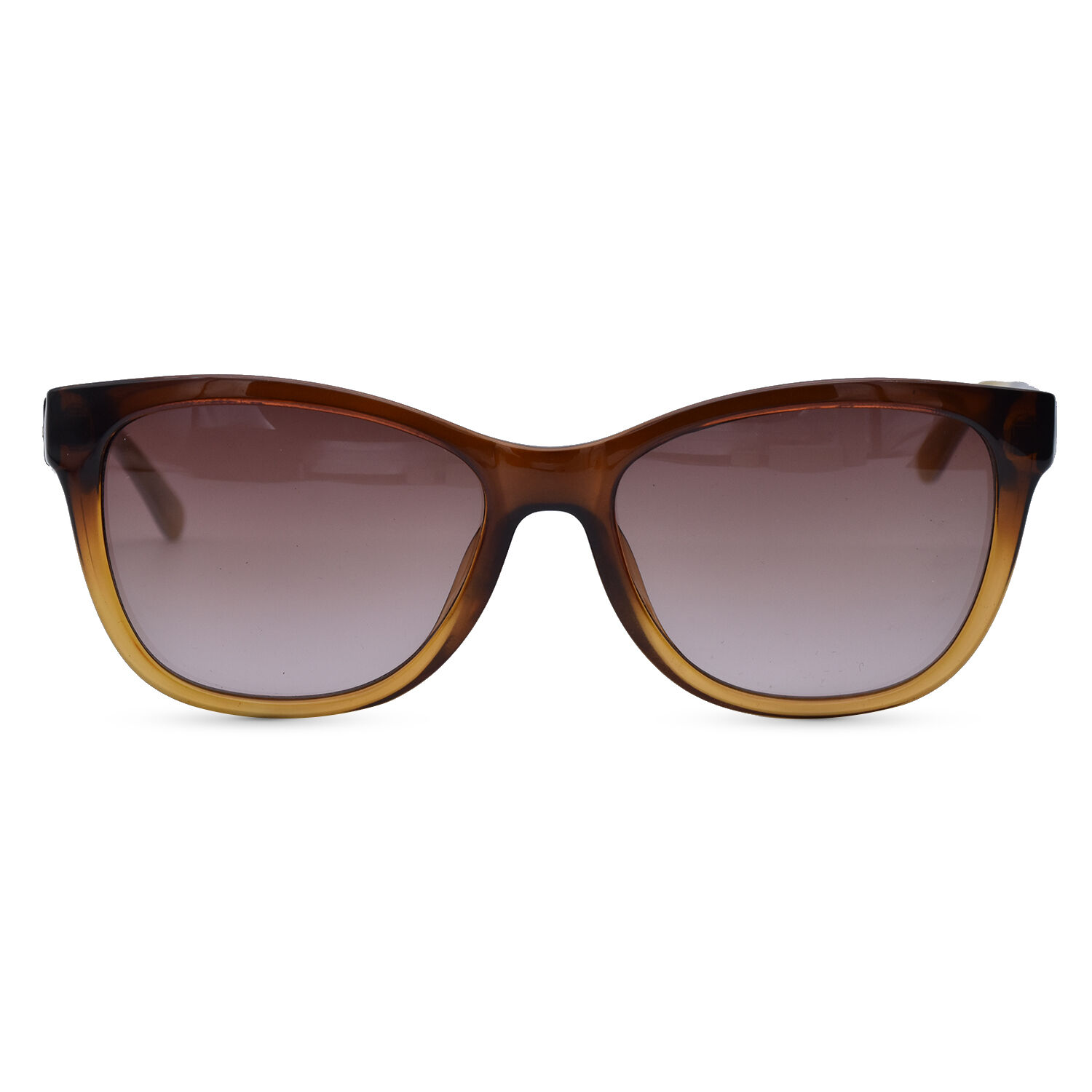 GUESS Brown Square Sunglasses with Brown Gradient Lenses