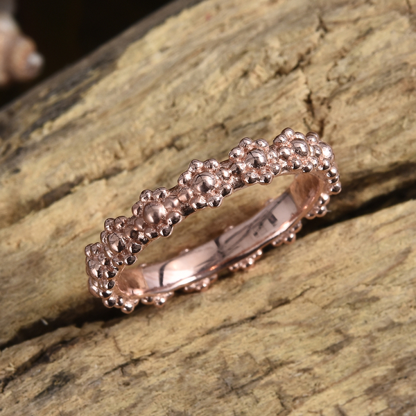Rose Gold Overlay Sterling Silver Ring