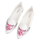LA MAREY Floral Embroidery Loafer - White and Multi