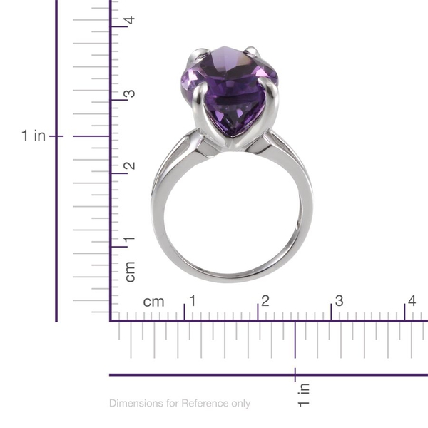 9K W Gold Lusaka Amethyst (Pear) Solitaire Ring 10.000 Ct.