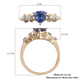GP Celestial Dream Collection - 9K Yellow Gold AA Tanzanite, Kanchanaburi Blue Sapphire and Diamond Ring