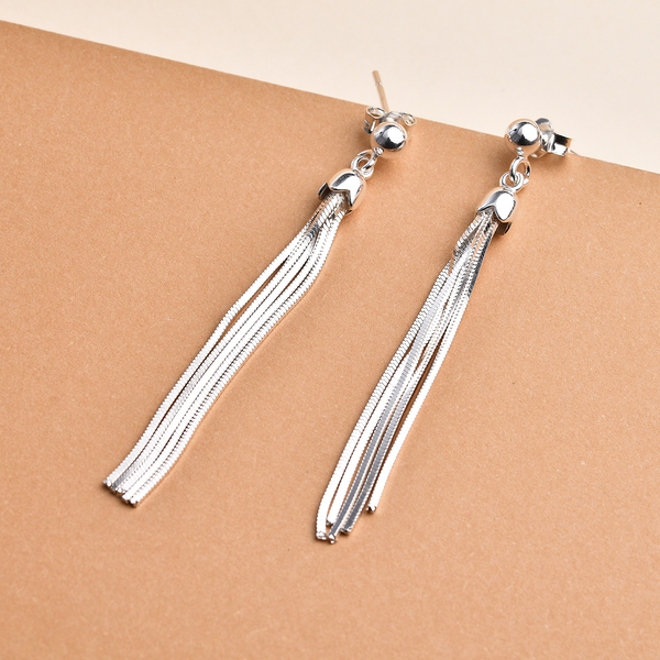 New York Close Out Deal - Rhodium Overlay Sterling Silver Earrings (with Push Back)