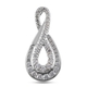 Lustro Stella Platinum Overlay Sterling Silver Pendant Made with Finest CZ 2.25 Ct.
