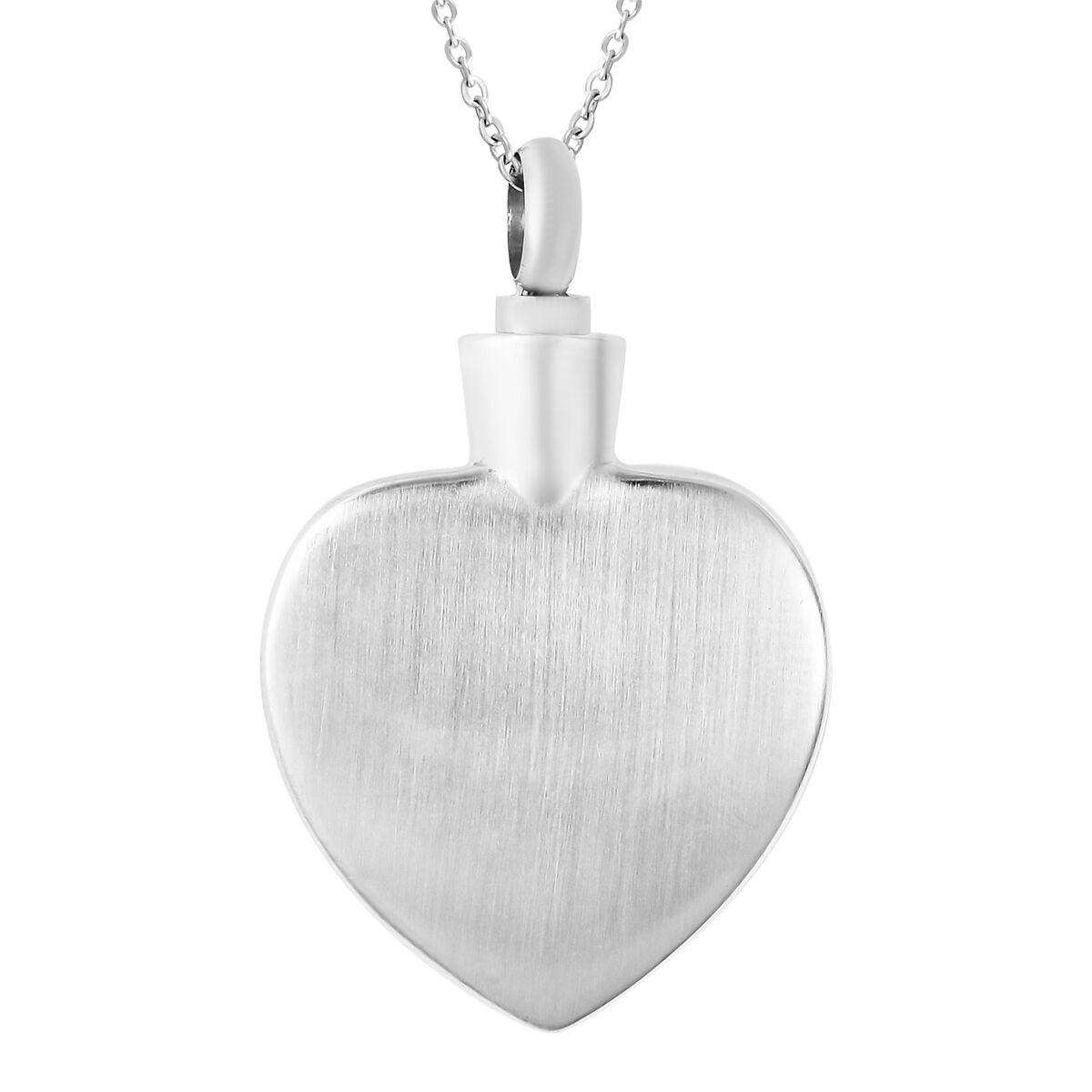 2 Piece Set - Engraved Memorial Mum Heart Pendant with Chain (Size 20) and Funnel with Needle in Dual Tone