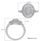 RHAPSODY 950 Platinum IGI Certified Diamond (VS/E-F) Cluster Ring 1.00 Ct, Platinum Wt. 6.20 Gms