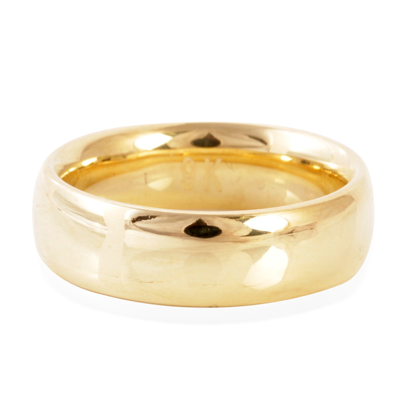 Limited Edition - Hand Polished Royal Bali Collection 9K Y Gold Heavy Band Ring.