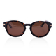 Loopies Round Polarised Folding Sunglasses in Dark Brown