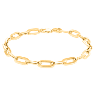 Hatton Garden Close Out - 9K Yellow Gold Paperclip Bracelet (Size - 7.5) With Lobster Clasp, Gold Wt