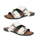 RAVEL Kintore Double Buckle Strap Leather Sandal (Size 3) - White