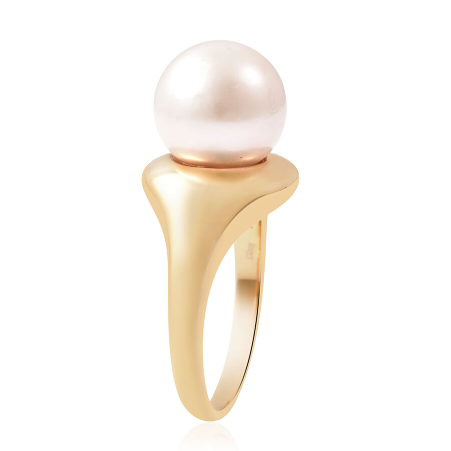 Edison Pearl Ring in Yellow Gold Overlay Sterling Silver Edison Pearl Ring in Yellow Gold Overlay Sterling Silver