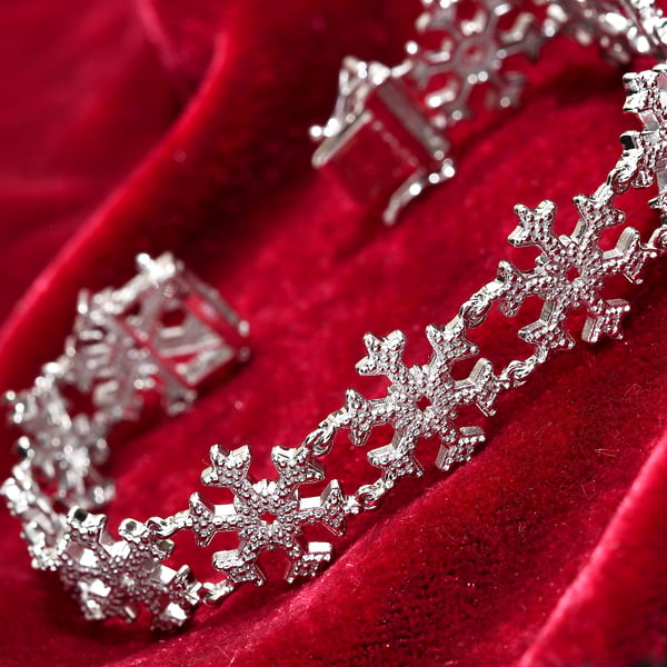 Designer Inspired - Snowflake Diamond Bracelet (Size 7.5)