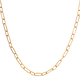 One Time Close Out Deal- 14K Gold Overlay Sterling Silver Paperclip Necklace (Size - 20) With Lobste