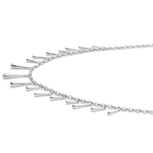 LucyQ Multi Drip Necklace (Size 18) in Sterling Silver 22.00 Gms.