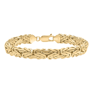 Hatton Garden Close Out-9K Yellow Gold Byzantine Bracelet (Size - 7.5) With Lobster Clasp, Gold Wt. 