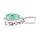 950 Platinum  AAAA  Colombian Emerald  White Diamond VS Pendant 1.65 ct,  Platinum Wt. 2.65 Gms  1.650  Ct.