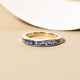 Tanzanite Half Eternity Band Ring in 14K Gold Overlay Sterling Silver