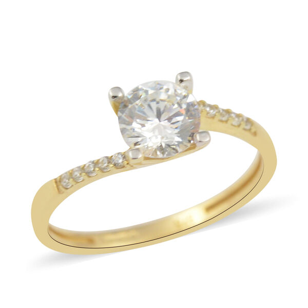 AAAA Cubic Zirconia Solitaire Ring in 9K Yellow Gold - M3569866 - TJC