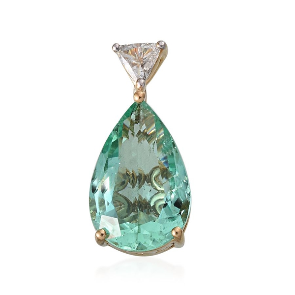 ONE OFF ILIANA 18K Y Gold AAA Boyaca Colombian Emerald (Pear 2.53 Ct), Diamond (I1/ G-H) Pendant 2.6
