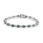 Grandidierite and Natural Cambodian Zircon Bracelet (Size - 7) in Platinum Overlay Sterling Silver 5