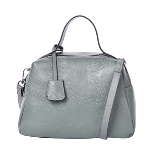 Sencillez 100% Genuine Leather Convertible Bag in Green