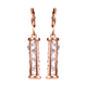 Simulated Diamond Earrings in Rose Gold Tone