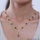 Diopside and Natural Cambodian Zircon Necklace (Size - 18) in 14K Gold Overlay Sterling Silver 5.12 Ct, Silver wt 15.28 Gms