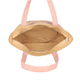 2 Piece Set - Handbag with Matching Hat Tote Bag and Zipper Closure (Size 48x30x17 Cm) - Pink & Khaki
