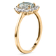 Aquamarine and Natural Cambodian Zircon Ring in 14K Gold Overlay Sterling Silver 1.14 Ct.