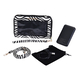 LOCK SOUL Zebra Pattern RFID Crossbody Bag with ( Size 30x22x13 Cm) 4000mah 2 in 1 Wireless Power Bank - Black