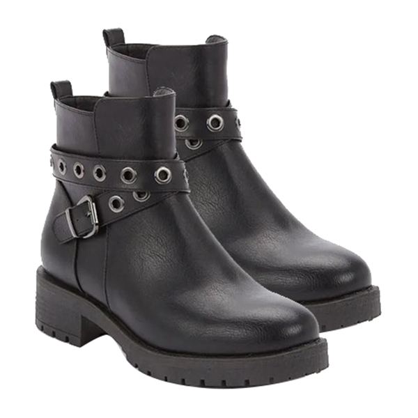 Manchester Closeout Chunky Belt Boot - Black