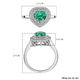 RHAPSODY 950 Platinum AAAA  AGI Certified Boyaca Colombian Emerald and Diamond (VS/E-F) Ring 1.10 Ct, Platinum Wt. 5.85 Gms