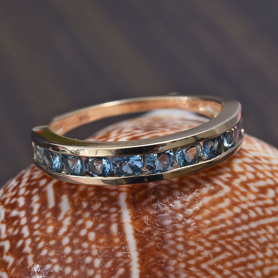 0.75 Ct AAA Santa Maria Aquamarine Half Eternity Band Ring ... (900 x 900 Pixel)