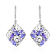 RACHEL GALLEY Misto Collection - Tanzanite Lattice Lever Back Earrings in Rhodium Overlay Sterling S