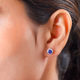 RHAPSODY 950 Platinum AAAA Tanzanite and Diamond (VS/E-F) Stud Earrings (with Screw Back) 1.27 Ct.