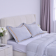 3 Piece Set - SERENITY NIGHT Square Pattern 1 Comforter (Size 225x220Cm) and 2 Pillow Case (Size 50x70Cm) - Grey & Gold