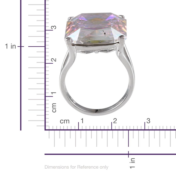 - AB Crystal (Oct) Ring in ION Plated Platinum Bond 26.500 Ct.
