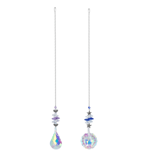 Set of 2 - Decorative Hanging Crystal Suncatcher