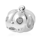 Charmes De Memoire - Rhodium Overlay Sterling Silver Heart-Eye Carved Pumpkin Charm