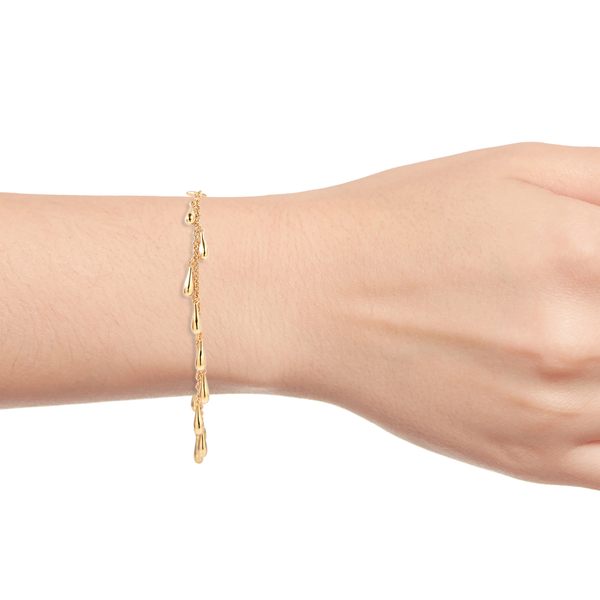 LucyQ Multi Drip Bracelet (Size 7/7.5/8) in Yellow Gold Overlay Sterling Silver, Silver wt 9.99 Gms