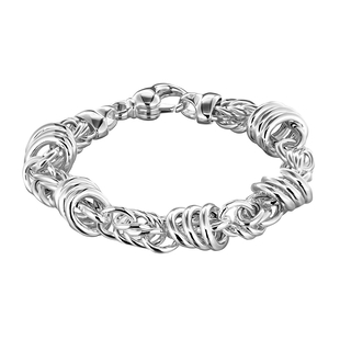 (Size - 8)  Sterling Silver Bracelet,  Silver Wt. 29.8 Gms