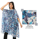 100% Mulberry Silk Digital Printed Kaftan in Blue (Size 95X90 CM)