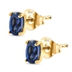Kashmir Kyanite Stud Earrings (With Push Back) in 14K Gold Overlay Sterling Silver 1.50 Ct.