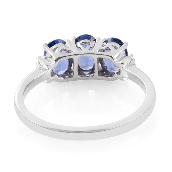 RHAPSODY 950 Platinum AAAA Ceylon Blue Sapphire (Ovl), Diamond (VS-E-F) Ring 2.250 Ct.