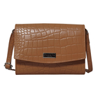 ASSOTS LONDON Matilda Genuine Leather Fully Lined Organiser Crossbody Bag - Rust