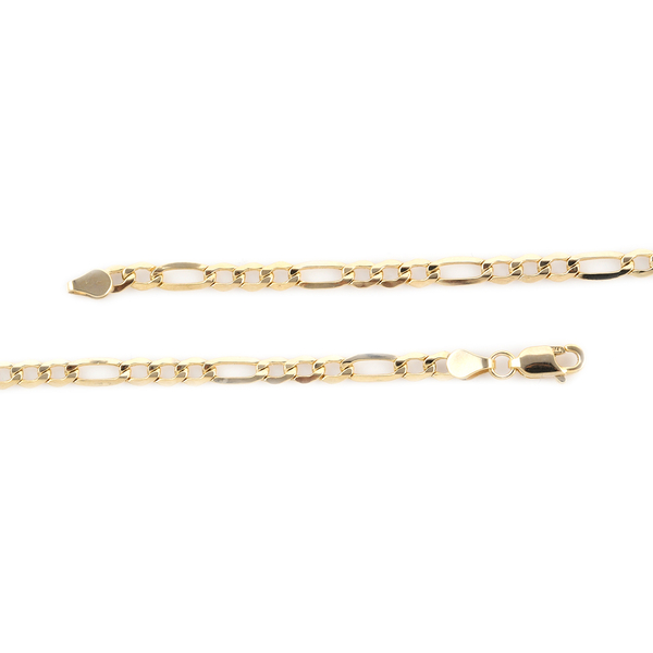 NY Close Out Deal - 9K Yellow Gold Figaro Necklace (Size 20), Gold wt. 4.00 Grams