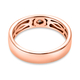 Diamond Band Ring in Rose Gold Overlay Sterling Silver