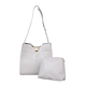 Set of 2 - PASSAGE Croc Embossed Tote bag and Pouch with Zipper Closure (Pouch size: 20x6x18cm and B